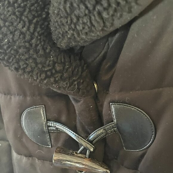 Lauren Ralph Lauren women's large quilted puffer vest toggles fleece black - Picture 6 of 8